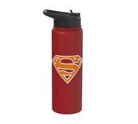 Superman Burnt Orange & White Shield Stainless Steel Insulated Water Bottle