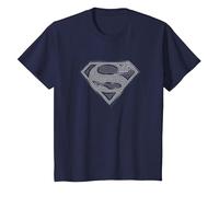 Superman Chainmail Maglietta, Bambini, Navy, 8 Anni