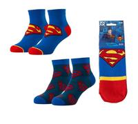 Superman - Confezione di calzini alla caviglia per uso quotidiano e sport, morbidi e traspiranti per scarpe e scarpe casual