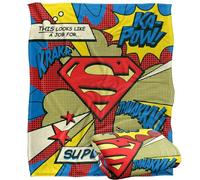 SUPERMAN Coperta Silky Touch super morbida, 152 x 127 cm