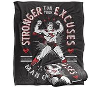 SUPERMAN Coperta Silky Touch super morbida, 152 x 127 cm