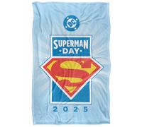 Superman Day 2025 Logo Coperta super morbida al tatto setoso - 91 x 147 cm