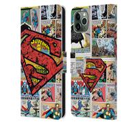 SUPERMAN DC COMICS FUMETTO ARTE CUSTODIA COVER A PORTAFOGLIO PER APPLE iPHONE