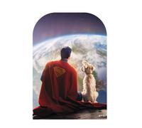Superman E Krypto Sfondo In Cartone Superman 2025 Festa Standee Scena