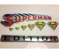 Superman Famiglia Edizione Cromo 3D Auto Emblema Camion SUV Decal Logo Comics