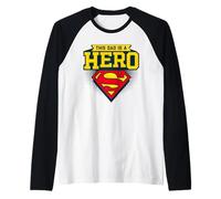 Superman Father's Day This Dad Is A Hero Maglia con Maniche Raglan