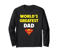 Superman Father's Day World Greatest Dad Maglia a Manica