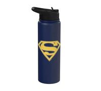 Superman Gold & Black Shield Stainless Steel Insulated Water Bottle
