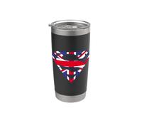 Superman Great Britian Shield Bicchiere termico in acciaio inox doppia parete