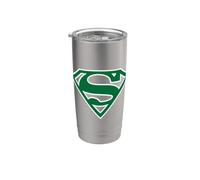 Superman Green & White Shield Bicchiere termico in acciaio inox doppia parete