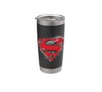 Superman Hardcore Noir Shield Bicchiere termico in acciaio inox doppia parete