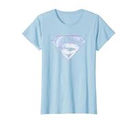 Superman Ice And Snow Shield Maglietta, Donna, Celeste, XXL