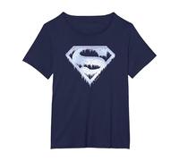 Superman Ice And Snow Shield Maglietta, Donna Plus-Size, Navy, 6X