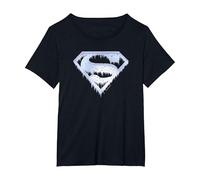 Superman Ice And Snow Shield Maglietta, Donna Plus-Size, Nero, 5X