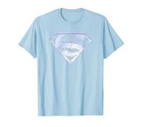 Superman Ice And Snow Shield Maglietta, Uomo, Celeste, L