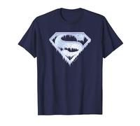 Superman Ice And Snow Shield Maglietta, Uomo, Navy, 4XL