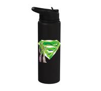 Superman Lex & Kryptonite Logo Stainless Steel Insulated Water Bottle