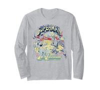 Superman Lex Luthor Super Eroe Cattivo Tendenza DC Comics Maglia a Manica