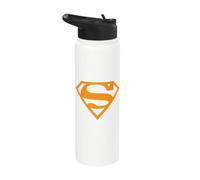Superman Light Orange & White Shield Stainless Steel Insulated Water Bottle