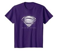 Superman Man of Steel Contrast Logo Symbol Maglietta, Bambini, Viola, 2 Anni