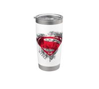 Superman Man of Steel Face & Logo Bicchiere termico in acciaio inox doppia parete