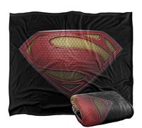 SUPERMAN, MAN OF STEEL LOGO Silky Touch Super Soft Throw Blanket 152 x 127 cm