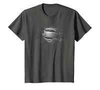 Superman Man of Steel Shield Burst Maglietta, Bambini, Asfalto, 2 Anni
