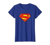 Superman New 52 Logo Shield Maglietta, Donna, Blu Reale, S