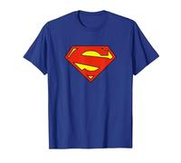 Superman New 52 Logo Shield Maglietta, Uomo, Blu Reale, L