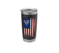 Superman Old Glory Shield Bicchiere termico in acciaio inox doppia parete
