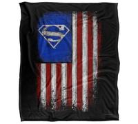 Superman Old Glory Shield Silky Touch Super Soft Throw Blanket 152 X 127 Cm