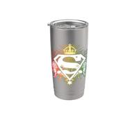 Superman Ornate Lion Shield Bicchiere termico in acciaio inox doppia parete