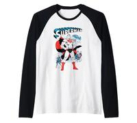 Superman Panel Pose Maglia con Maniche Raglan