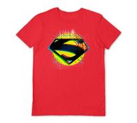 Superman (Protezione) Rosso Unisex Design Medio Maglietta Pyramid Int Ufficiale
