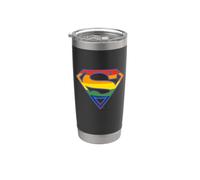 Superman Rainbow Shield Logo Bicchiere termico in acciaio inox doppia parete