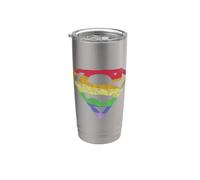 Superman Rough Rainbow Pride Logo Bicchiere termico in acciaio inox doppia parete