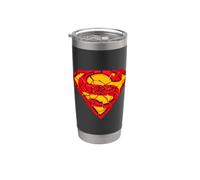 Superman Shattered Shield Logo Bicchiere termico in acciaio inox doppia parete