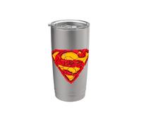 Superman Shattered Shield Logo Bicchiere termico in acciaio inox doppia parete