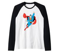 Superman Solo Flight Maglia con Maniche Raglan