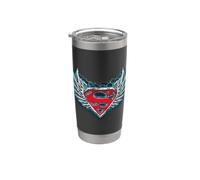 Superman Steel Wings Logo Bicchiere termico in acciaio inox doppia parete
