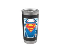 Superman Superman Day 2025 Chest Logo Bicchiere termico in acciaio inox doppia parete
