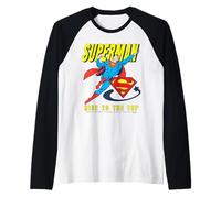 Superman Up Up And Away Maglia con Maniche Raglan