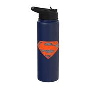 Superman Vintage Red Shield Collage Stainless Steel Insulated Water Bottle