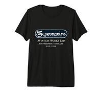 Supermarine Aviation Logo | Vintage Spitfire Fighter Plane Maglietta Premium