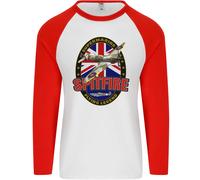 Supermarine Aviation Works Spitfire Aviatore Legend Uomo L/S Baseball T-Shirt