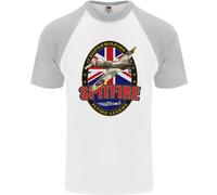 Supermarine Aviation Works Spitfire Aviatore Legend Uomo S/S Baseball T-Shirt