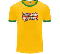 Supermarine Aviation Works Spitfire con Il Union Jack Uomo Ringer Fotl