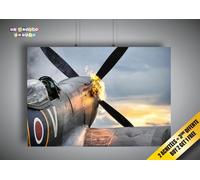 Supermarine Spitfire Aereo Da Guerra Wall Arte locandina
