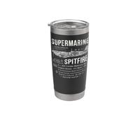 Supermarine Spitfire British WW2 Fighter Plane Bicchiere termico in acciaio inox doppia parete