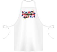 Supermarine Spitfire Con The Union Jack Cotone Grembiule 100% Biologico